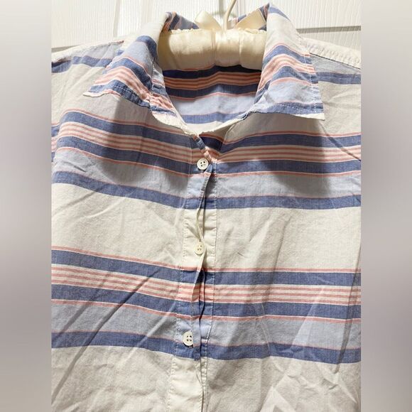 J Crew Womens  Collared Button Shirt Tunic Top Size M Lightweight Long Sleeve - Picture 2 of 8